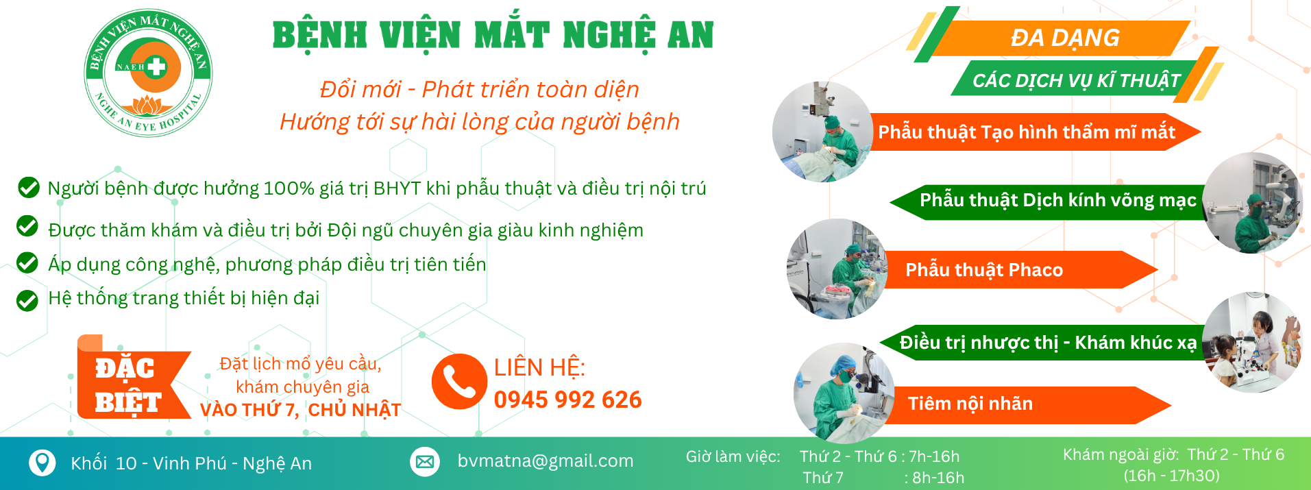 CÁC DỊCH VỤ KHÁM CHỮA BỆNH